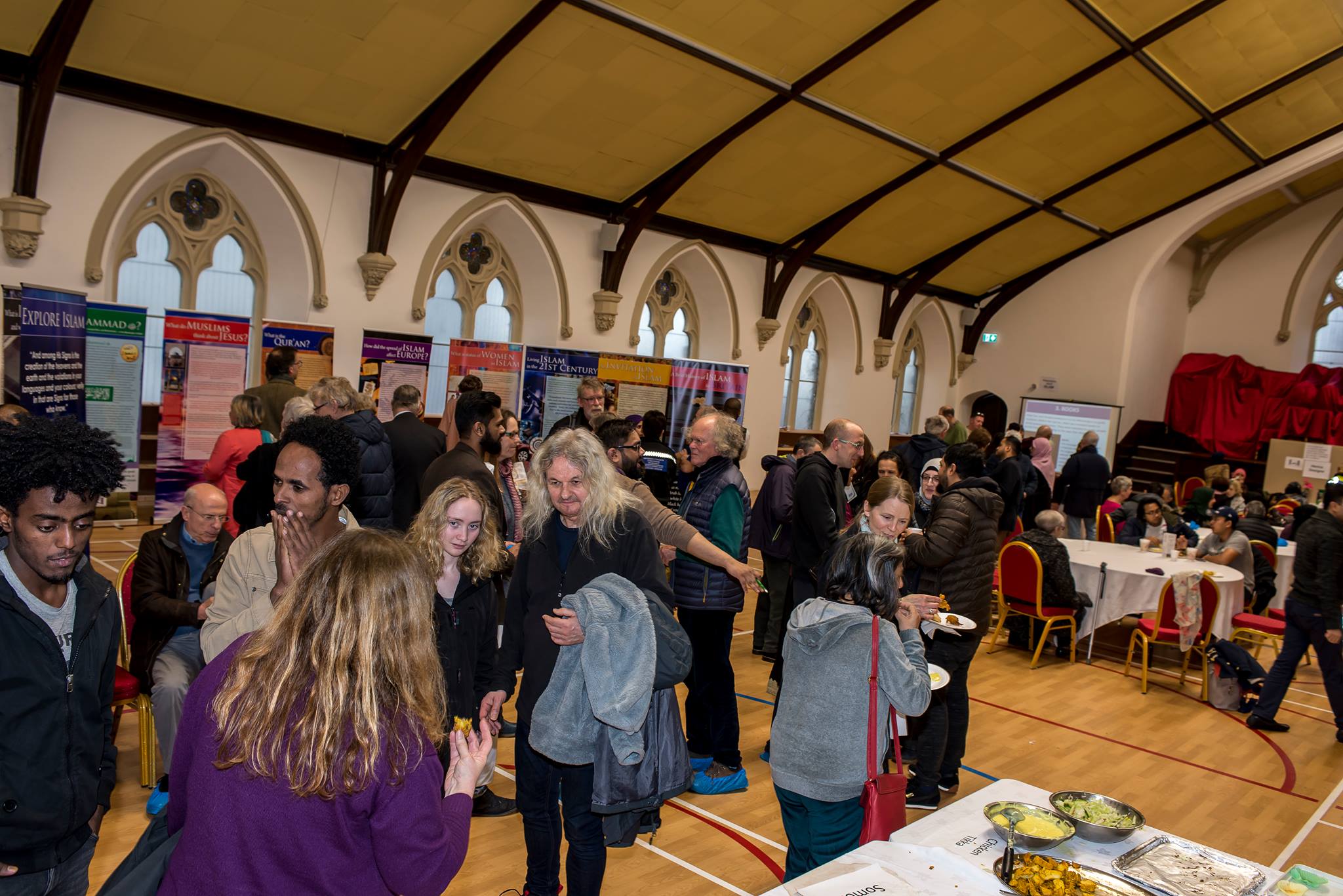 Visitors in the main hall